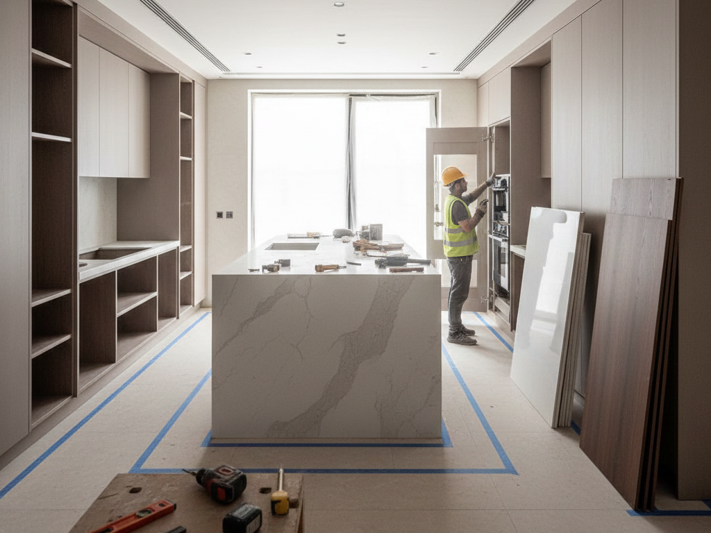 luxury kitchen design storage with pull-out pantry, deep drawers, and organized compartments.