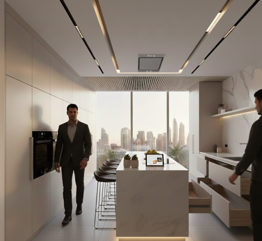 Home kitchen remodel designed for Dubai villas
